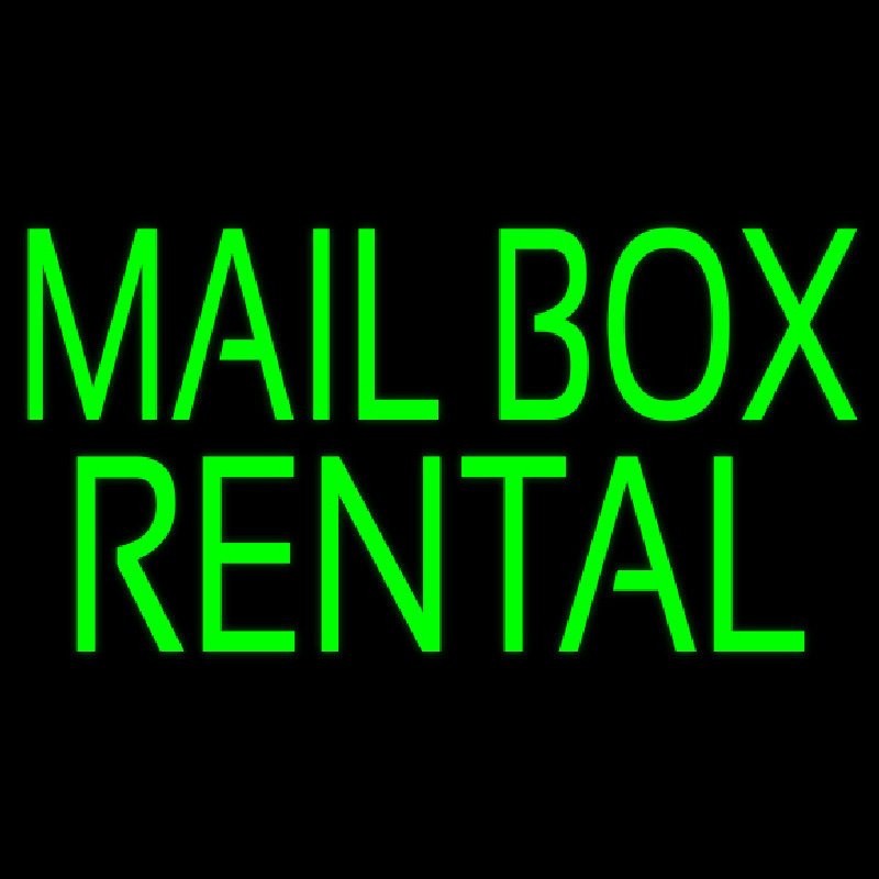Green Mailbo  Rental Neon Sign