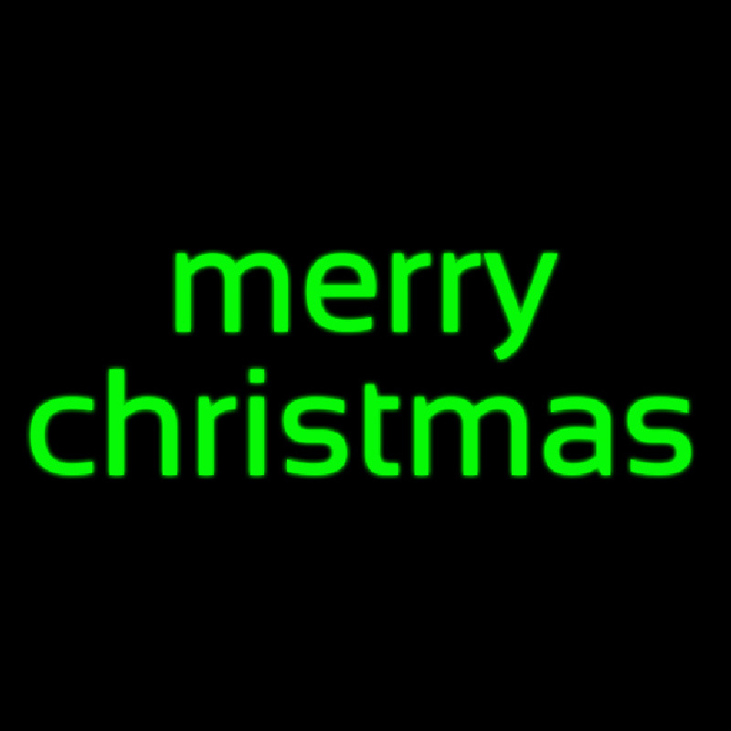 Green Merry Christmas Neon Sign