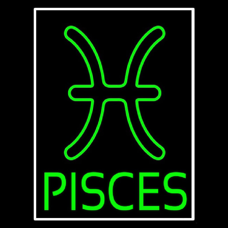 Green Pisces Neon Sign