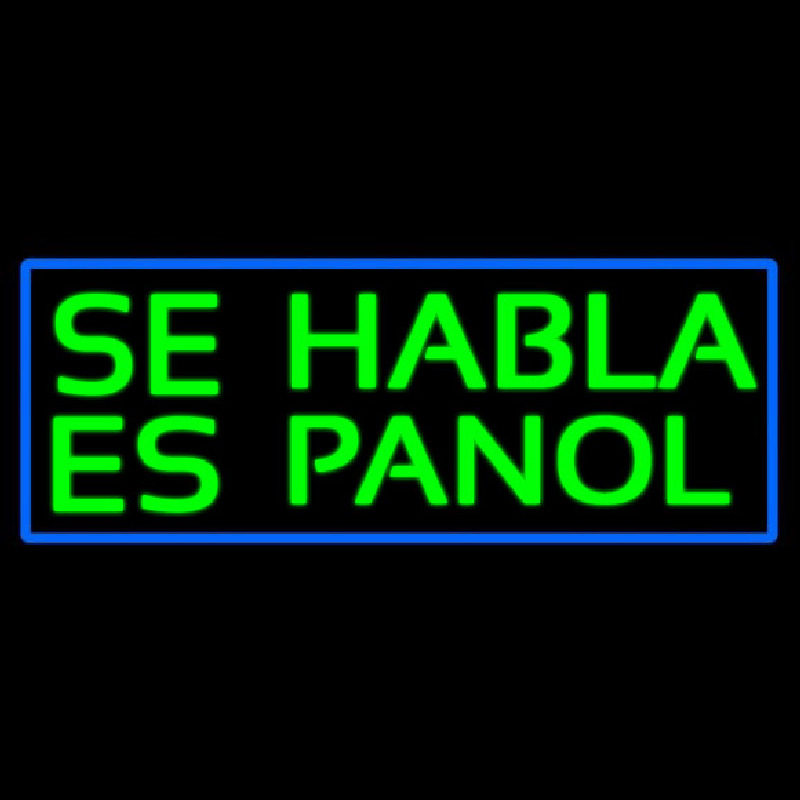 Green Se Habla Espanol Neon Sign