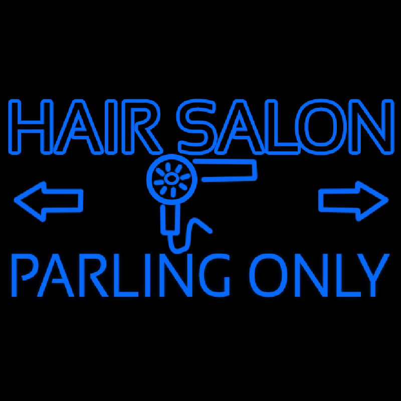 Hair Salon Parking Only Neon Sign