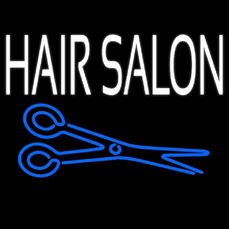 Hair Salon With Scissor Neon Sign