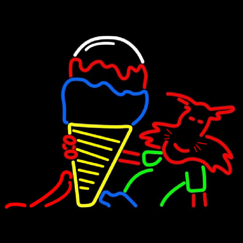 Ice Cream Logo Neon Sign ️ ®