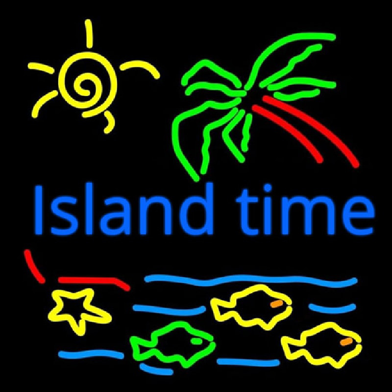 Island Time Neon Sign