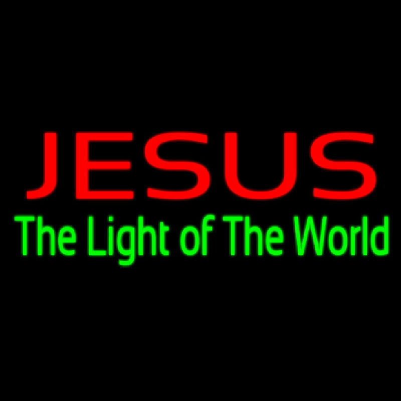 Jesus The Light Of World Neon Sign