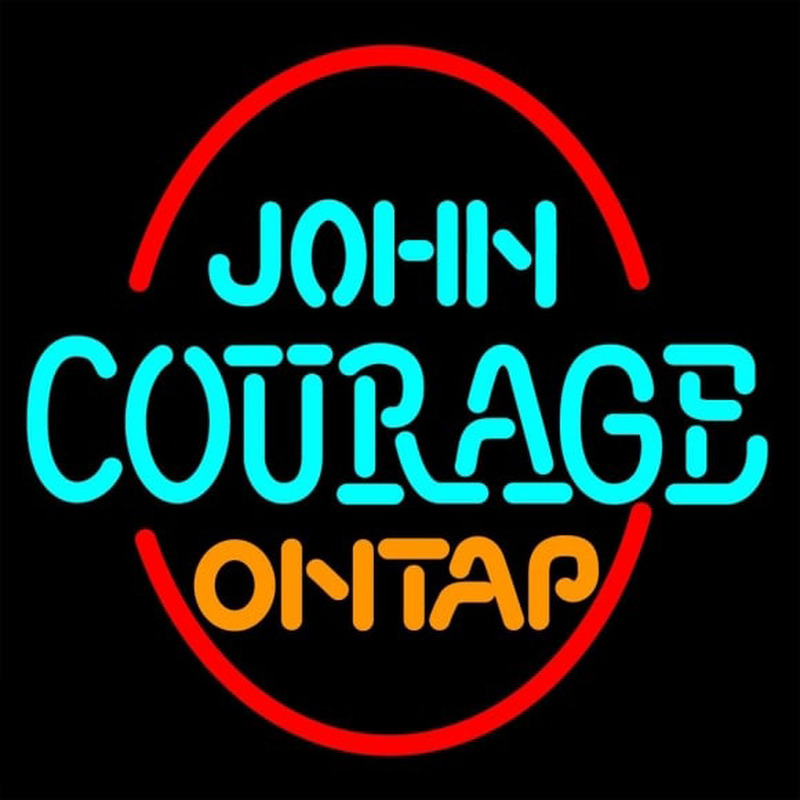 John Courage On Tap Neon Sign