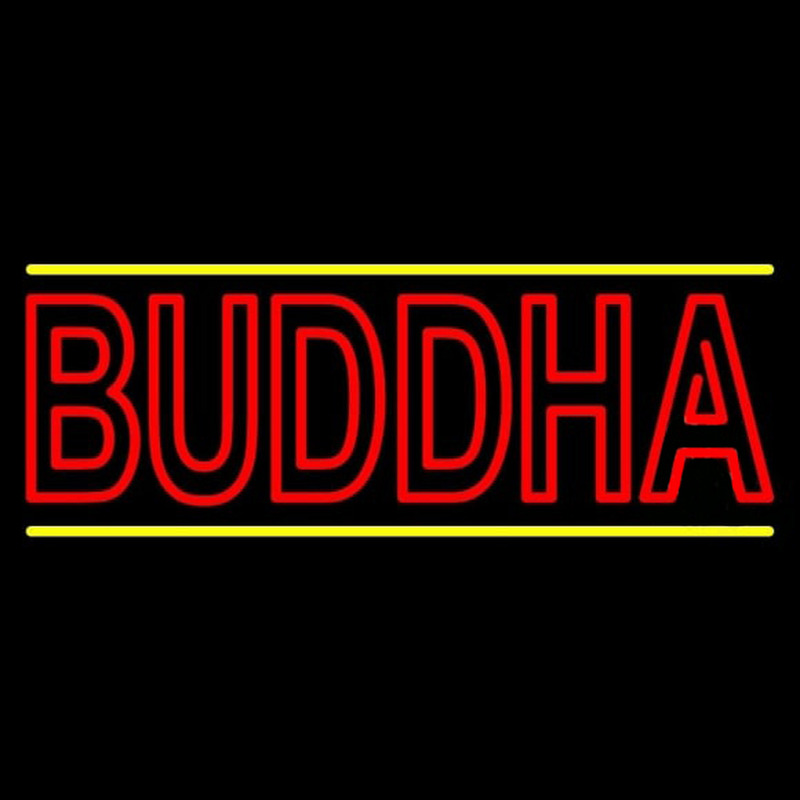 Lord Buddha With Lines Neon Sign