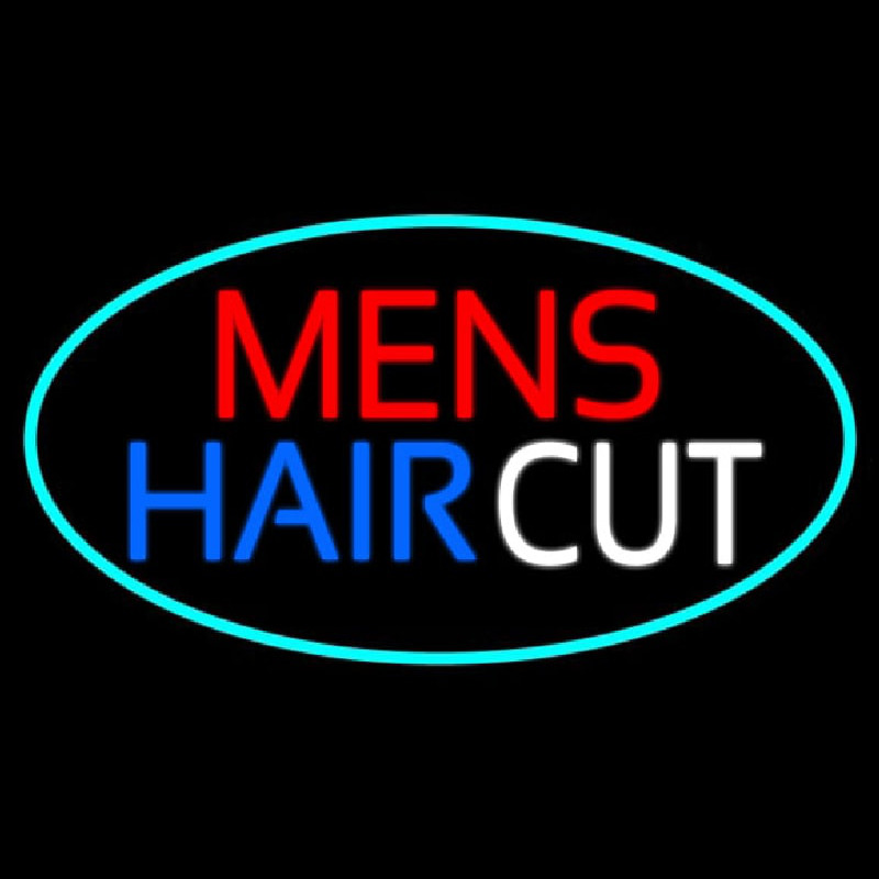 Mens Hair Cut Neon Sign