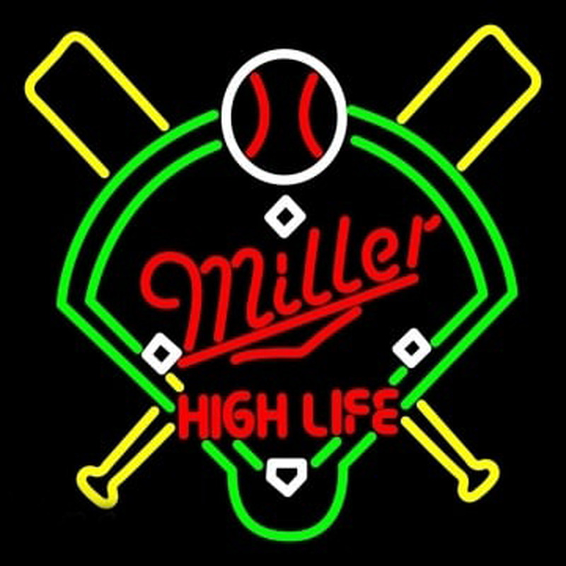 Miller High Life Baseball Neon Sign ️ NeonSignsUS.com®