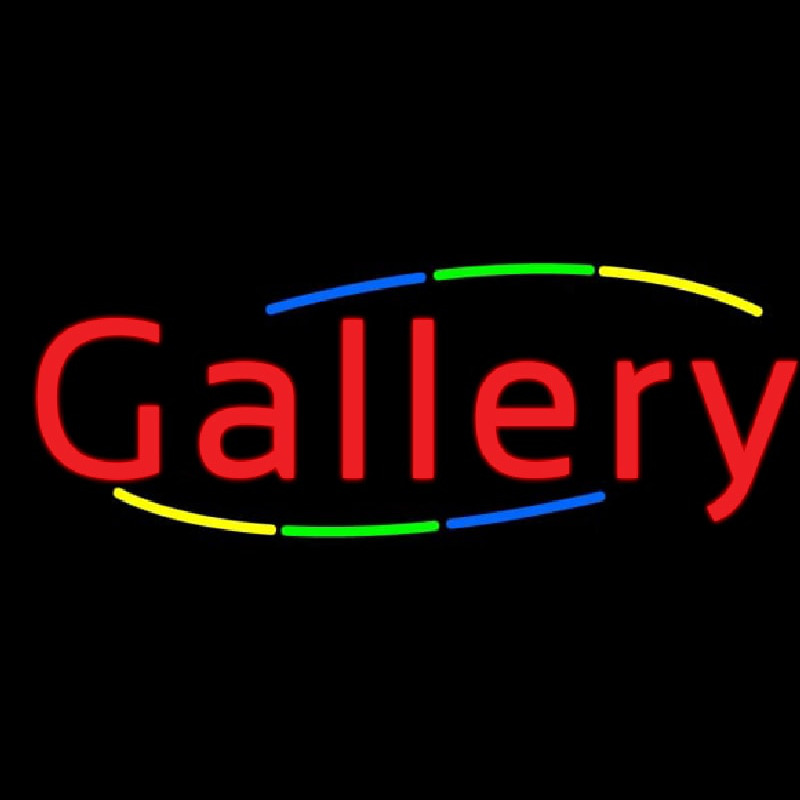 Multicolored Deco Style Gallery Neon Sign