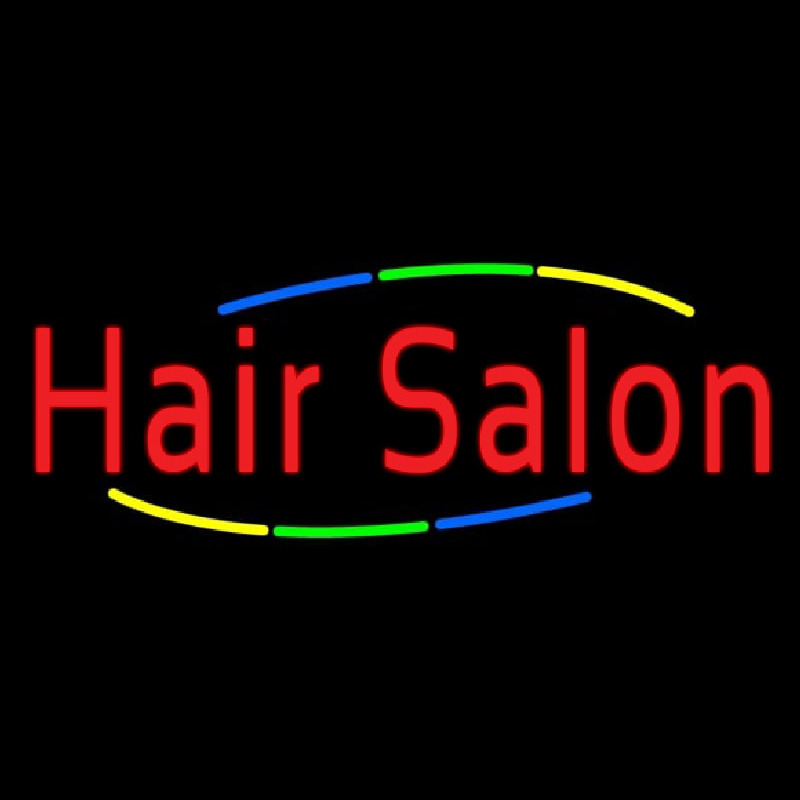 Multicolored Hair Salon Neon Sign