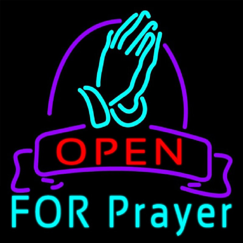 Open For Prayer Neon Sign