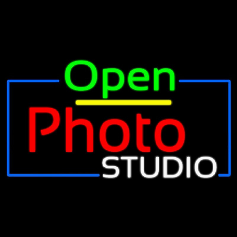 Open Photo Studio Neon Sign