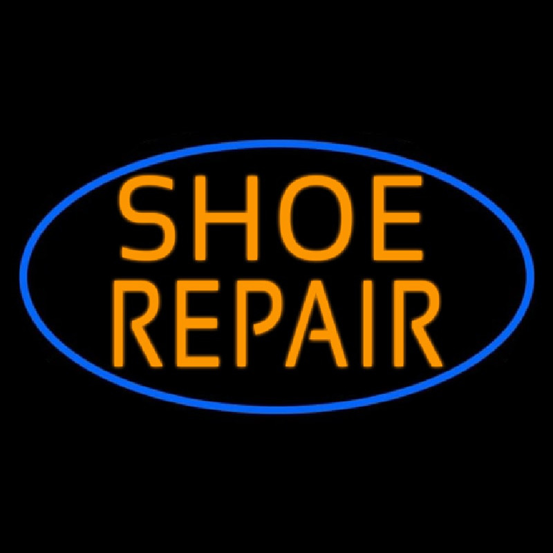 Orange Shoe Repair Neon Sign