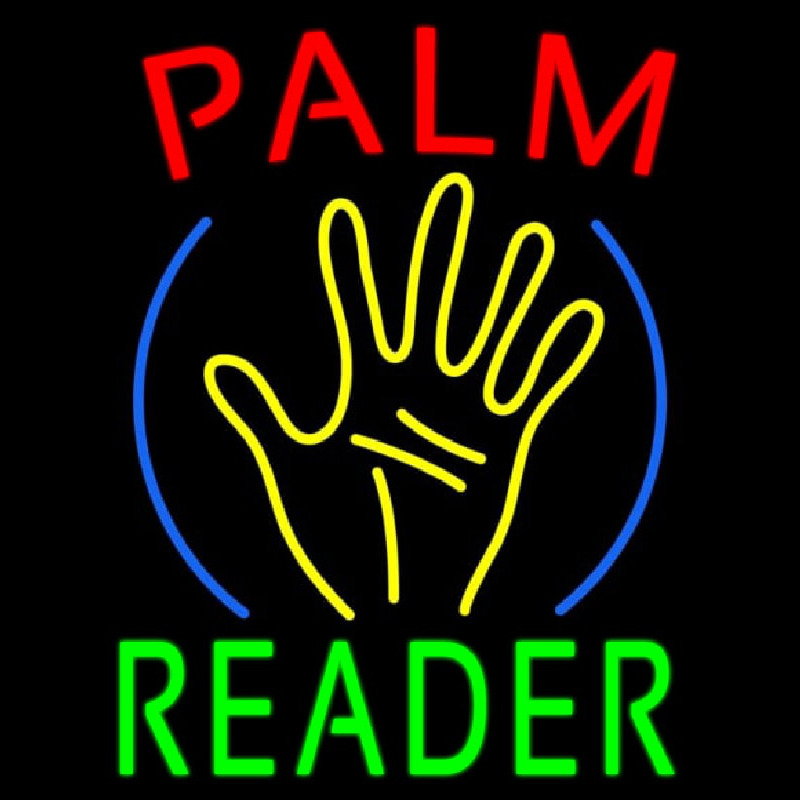 Palm Reader Hand Logo Neon Sign