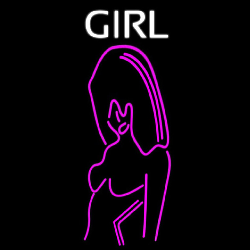 Pink Girl Strip Club Neon Sign