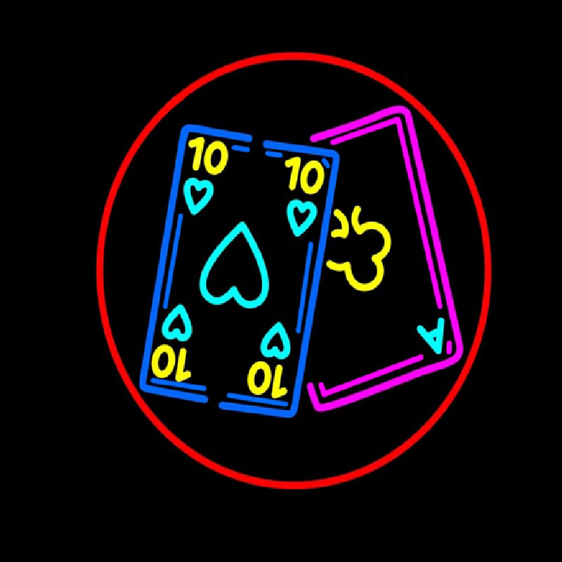 Poker Cards 1 Neon Sign