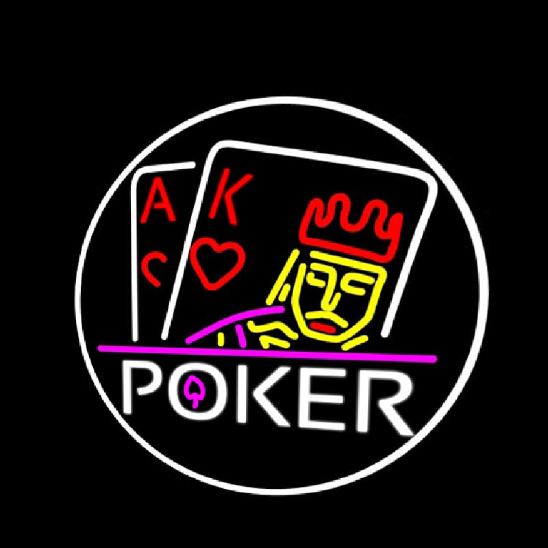 Poker With Border 1 Neon Sign