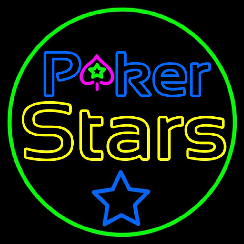 Pokers Stars 1 Neon Sign