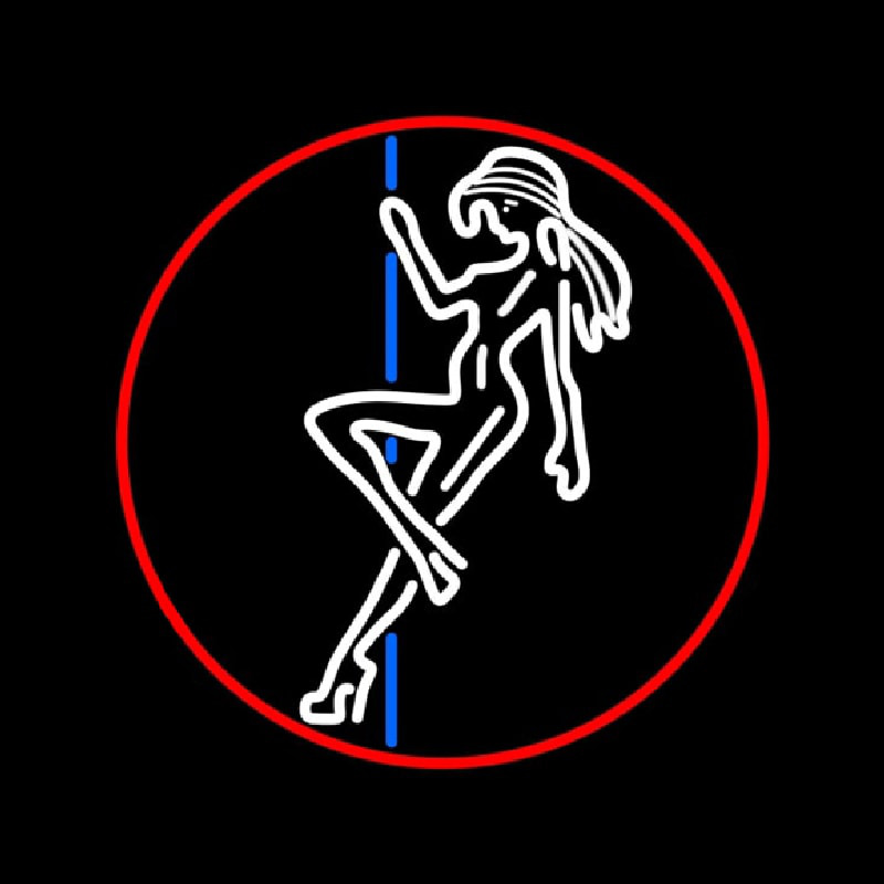 Pole Dance Girl Strip Club Neon Sign