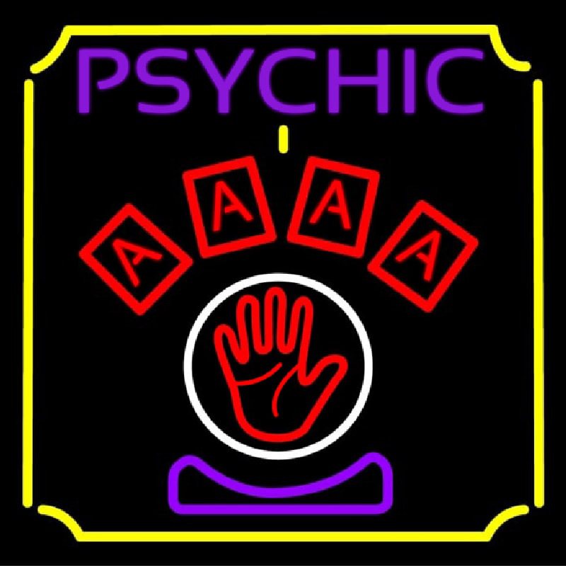 Psychic With Hand Neon Sign