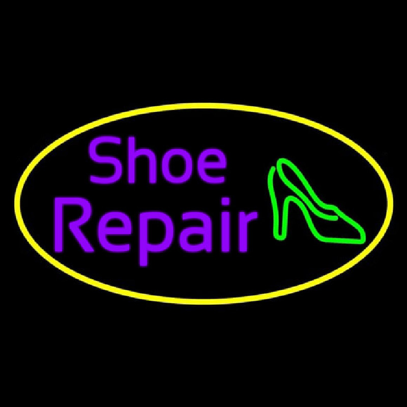 Purple Shoe Repair Sandal Neon Sign