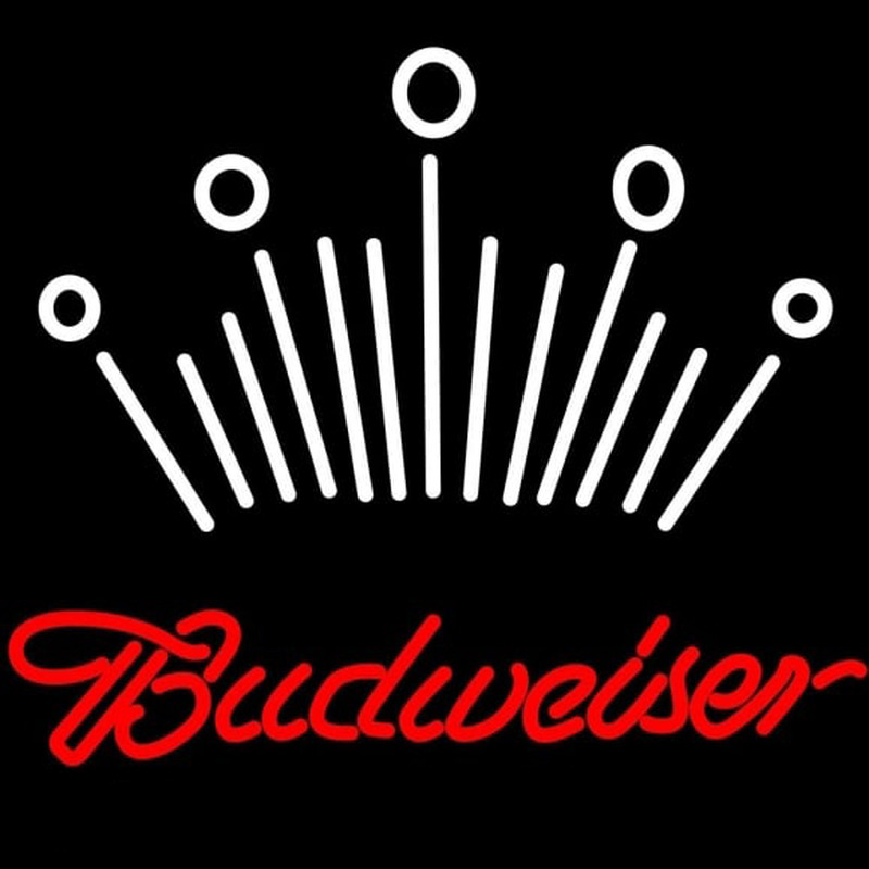 Red Budweiser White Crown Beer Sign Neon Sign