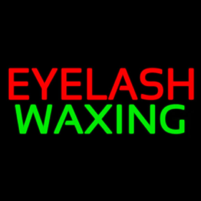 Red Eyelash Green Wa ing Neon Sign