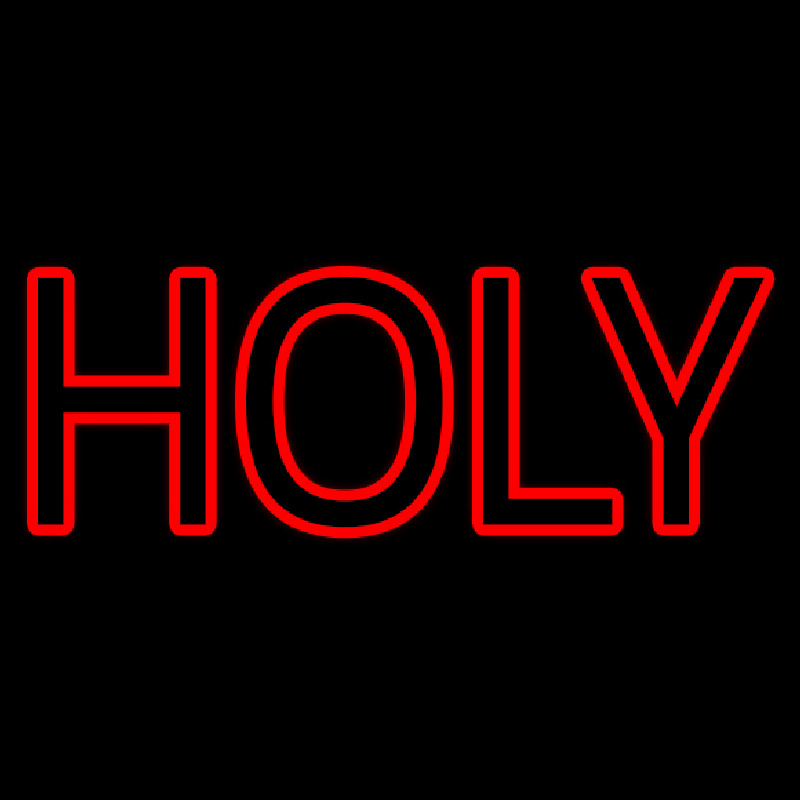 Red Holy Neon Sign