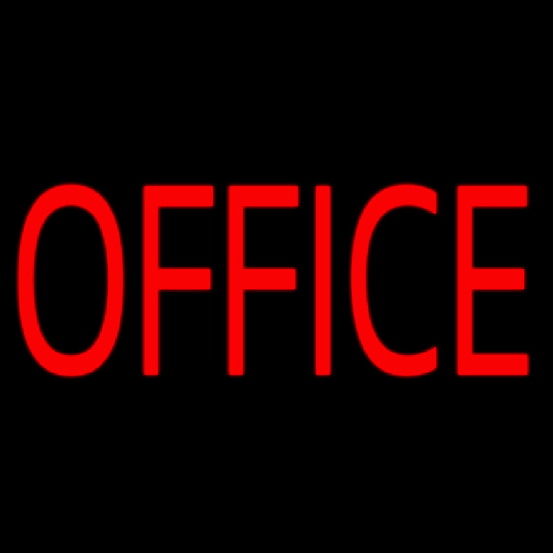 Red Office Neon Sign