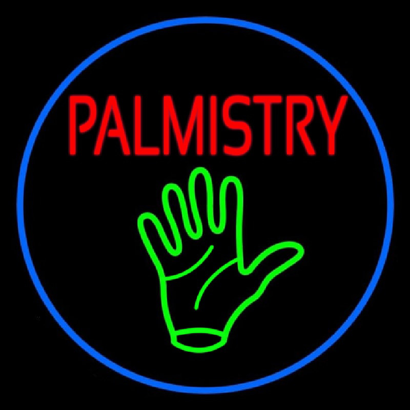 Red Palmistry Neon Sign