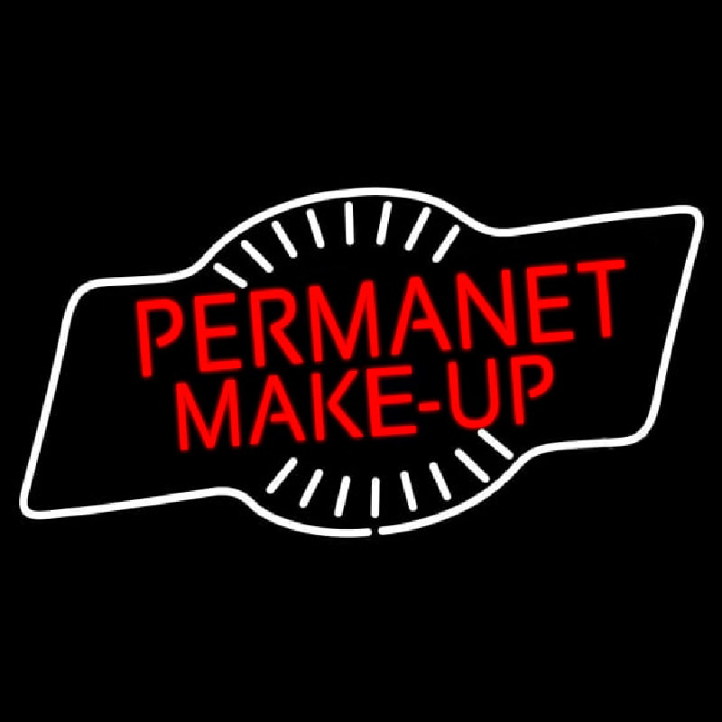 Red Permanent Makeup Neon Sign