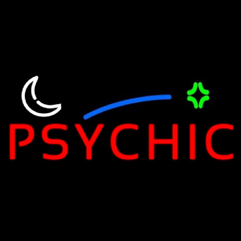 Red Psychic Block Logo Neon Sign