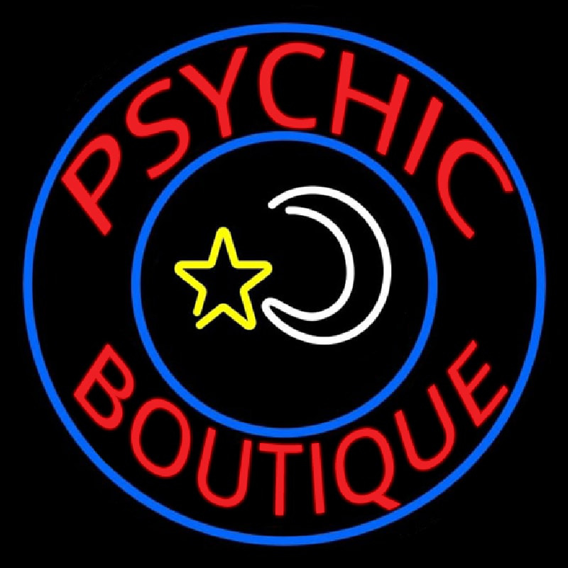 Red Psychic Boutique Neon Sign