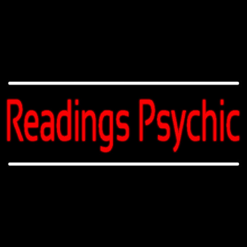 Red Psychic Readings White Line Neon Sign