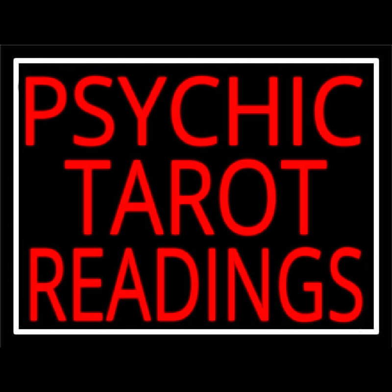 Red Psychic Tarot Readings Block Neon Sign