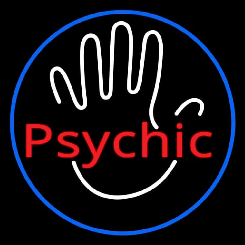 Red Psychic With Border Neon Sign