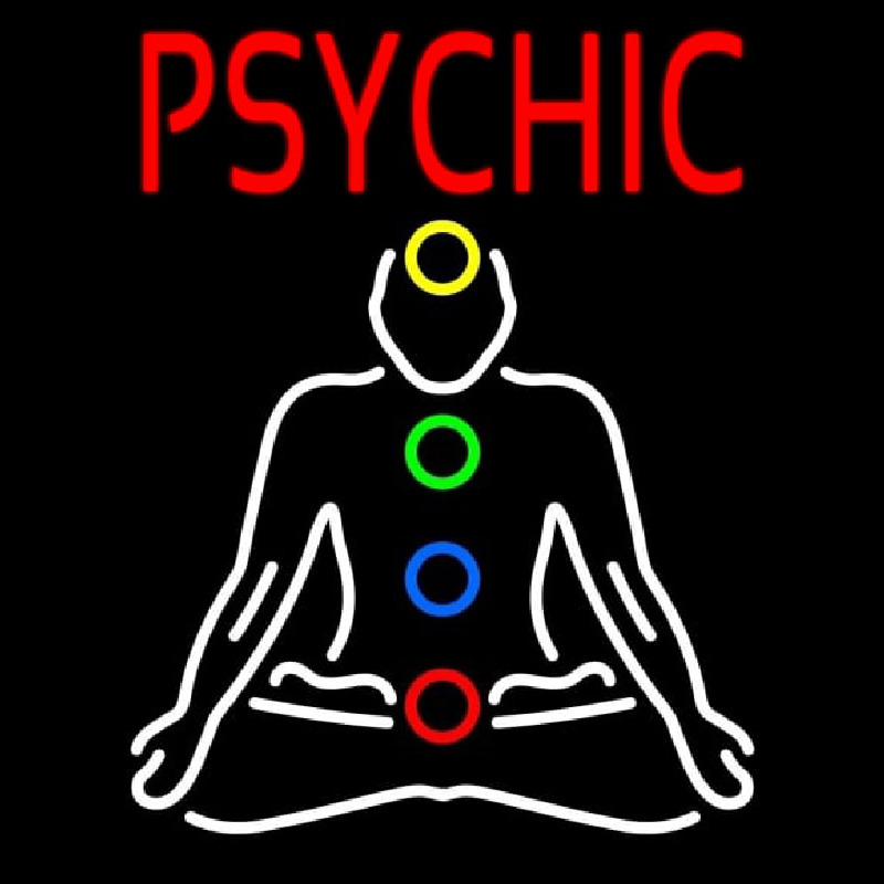 Red Psychic With Logo Neon Sign