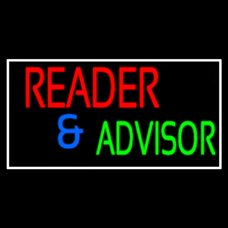 Red Reader And Green Advisor Neon Sign