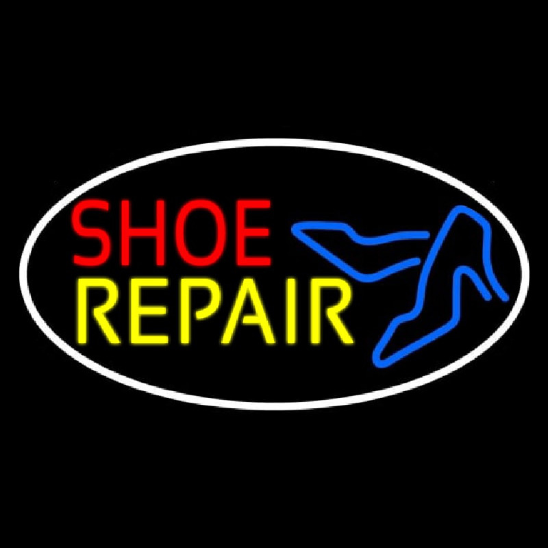 Red Shoe Yellow Repair With Sandals Neon Sign