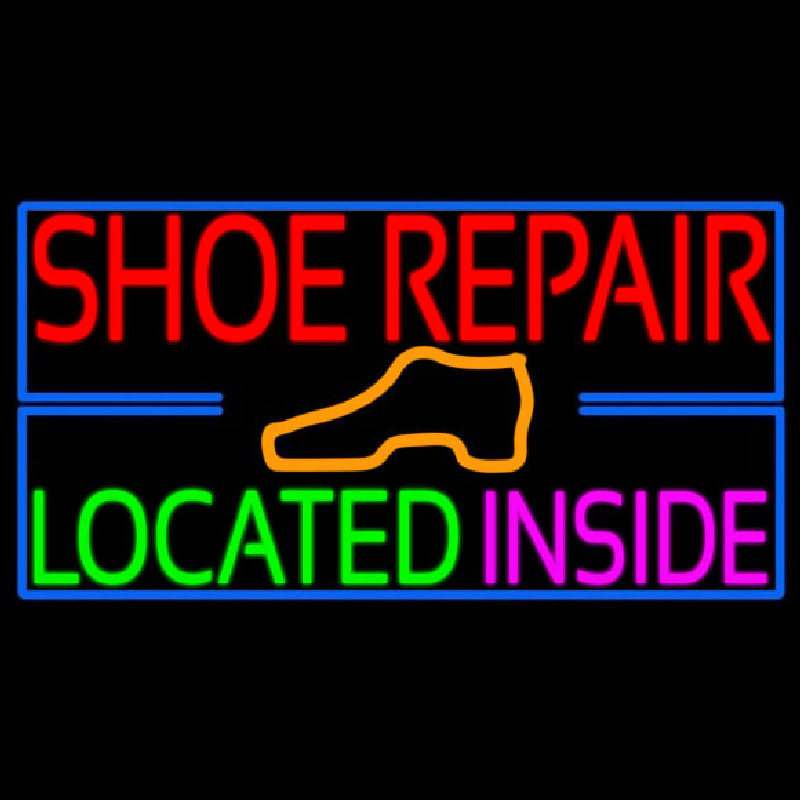 Shoe Repair Located Inside Neon Sign