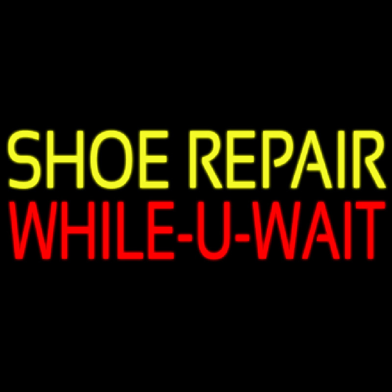 Shoe Repair While You Wait Neon Sign