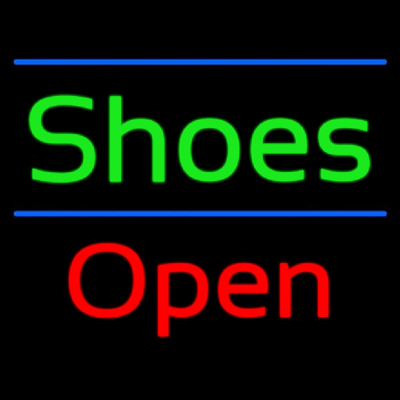 Shoes Open Neon Sign