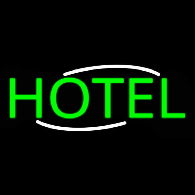 Simple Green Hotel Neon Sign