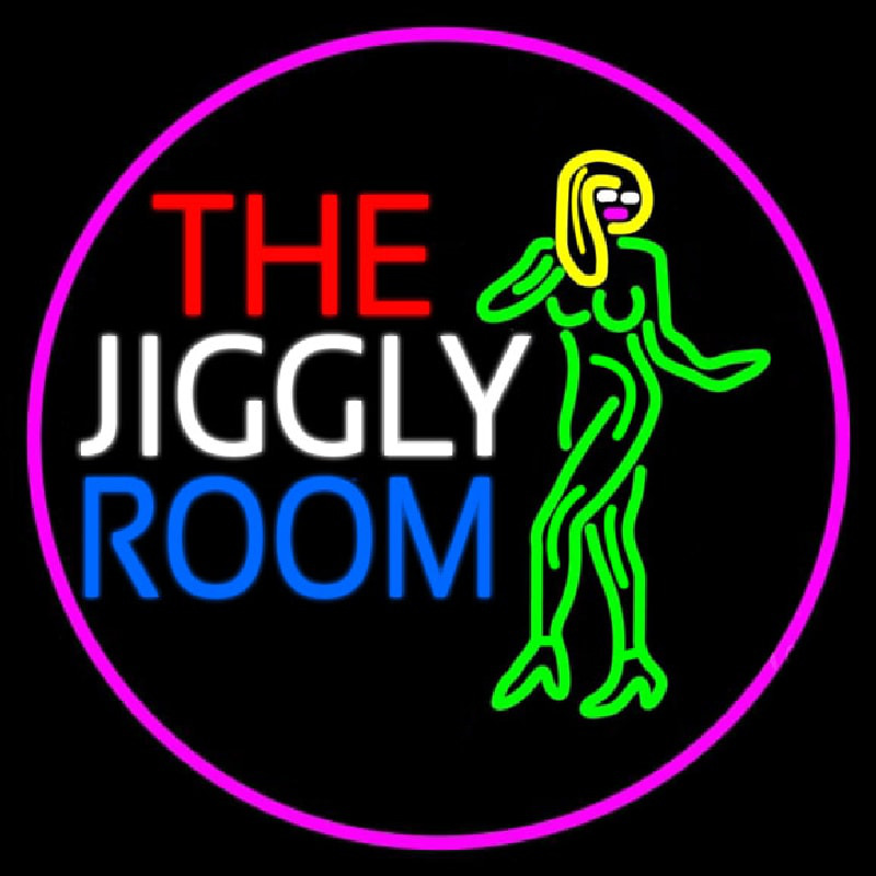 The Jiggly Room With Girl Logo Neon Sign