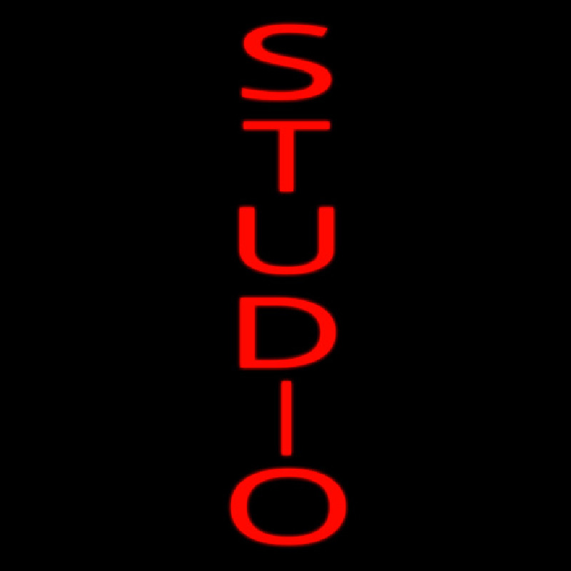 Vertical Red Studio Neon Sign