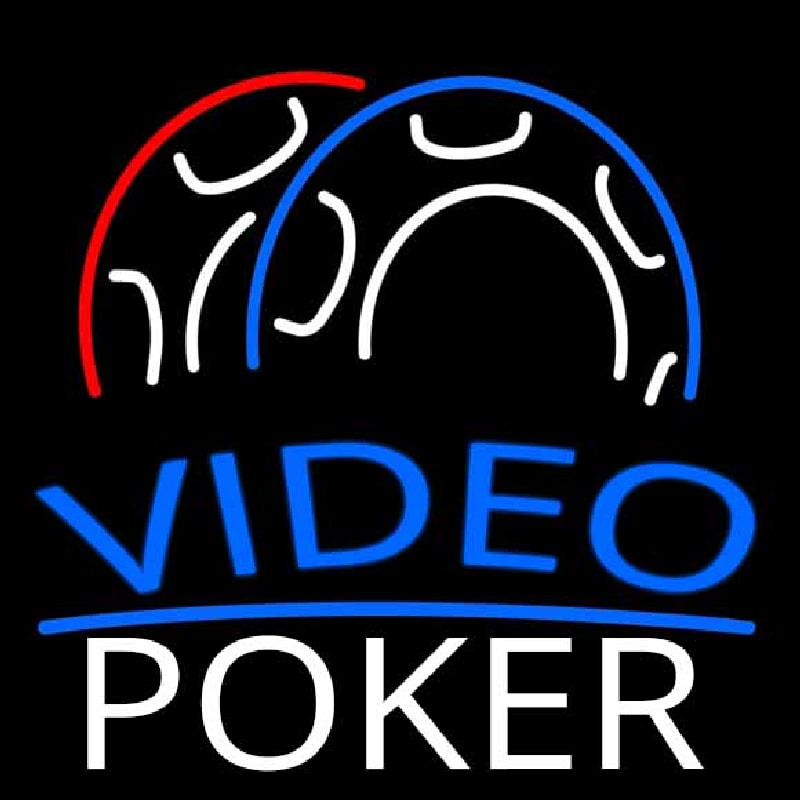 Video Poker Neon Sign