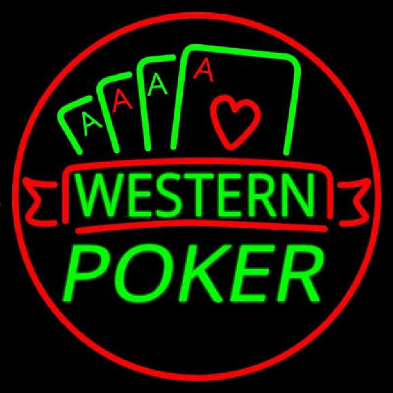 Western Poker 2 Neon Sign