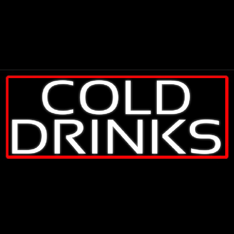 White Cold Drinks Neon Sign