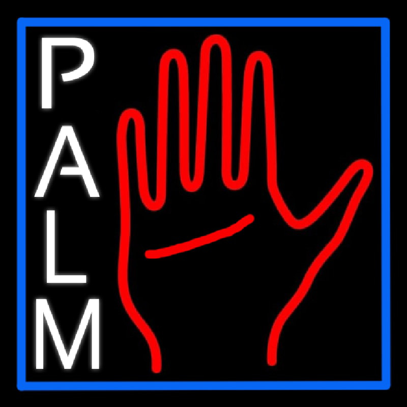 White Palm With Logo Neon Sign